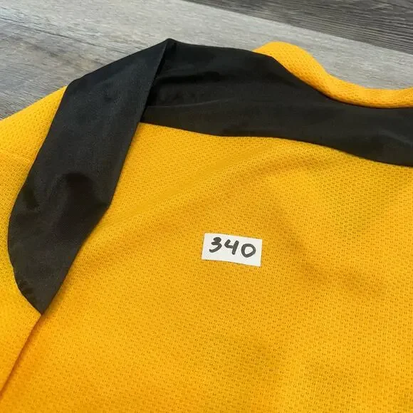Vintage Teamwork Athletic Apparel Yellow Mens XL CAT Caterpillar Hockey Jersey